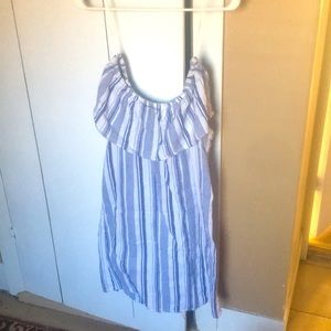 Off the shoulder striped dress